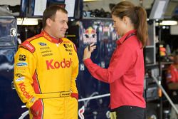 Ryan Newman and ESPN reporter Jamie Little