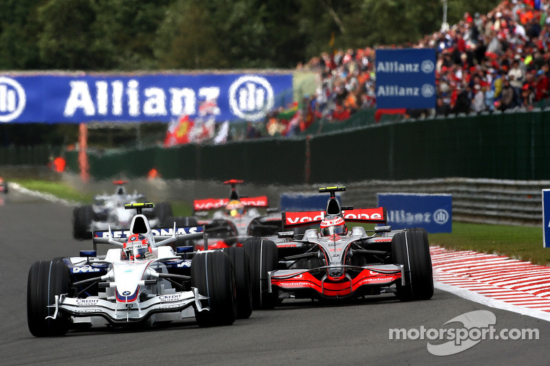 Robert Kubica, BMW Sauber F1 Team , Grand Prix Belgii 2008, Heikki Kovalainen, McLaren Mercedes, MP4-23