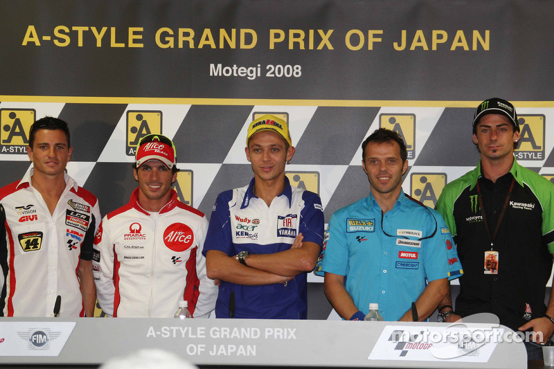 Conferencia de prensa: Randy De Puniet, Toni Elías, Valentino Rossi, Loris Capirossi y John Hopkins