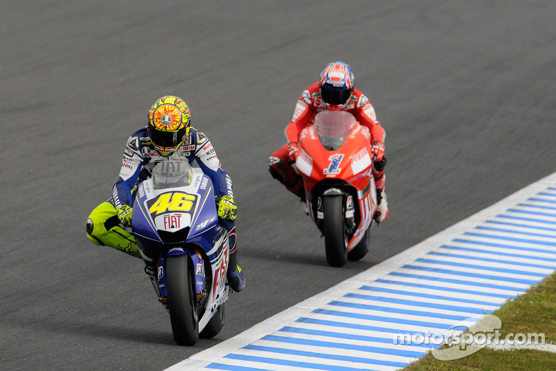 Valentino Rossi y Casey Stoner