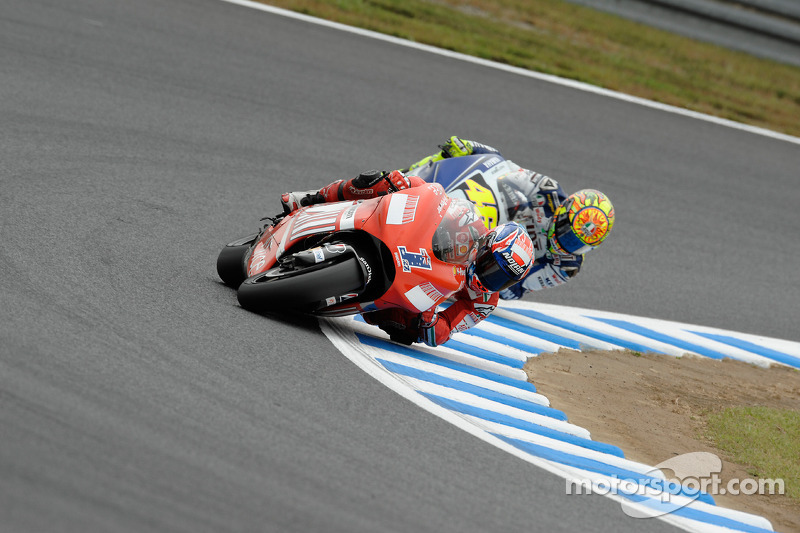 Casey Stoner y Valentino Rossi