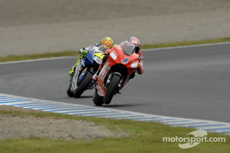 Casey Stoner y Valentino Rossi
