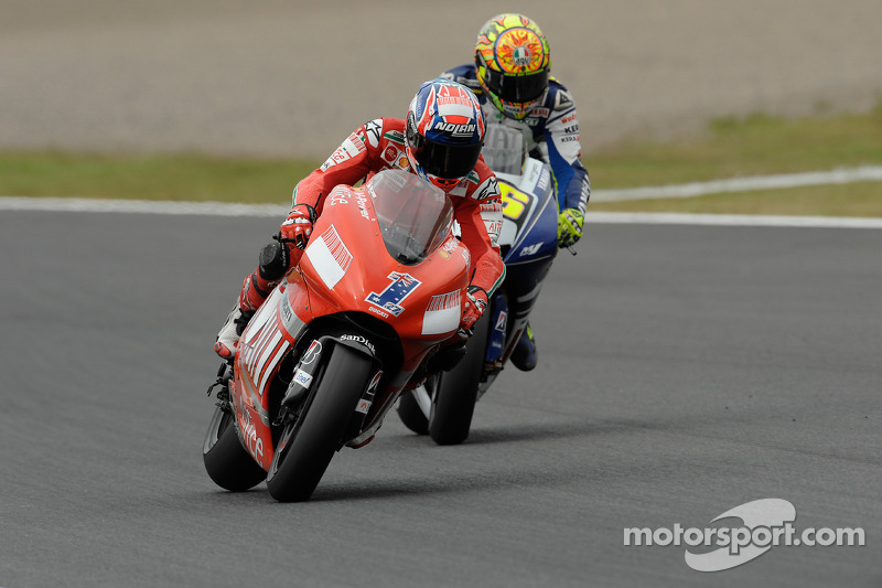 Casey Stoner y Valentino Rossi