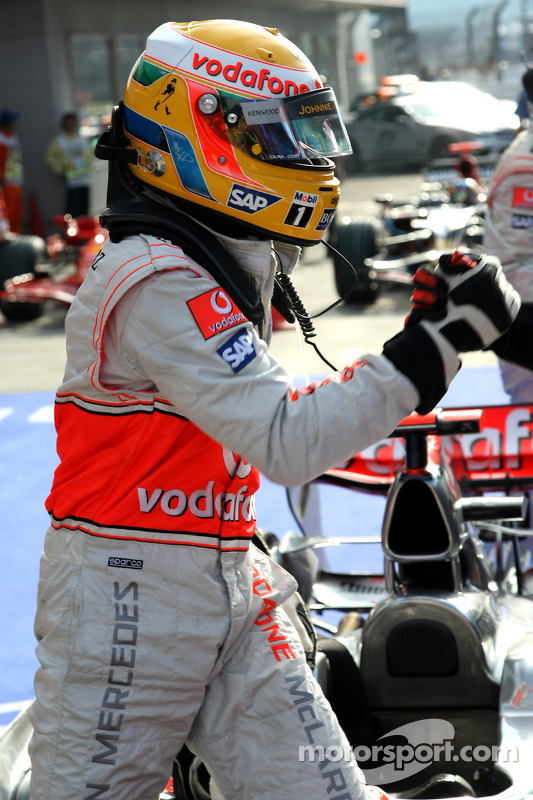 Pole winner Lewis Hamilton