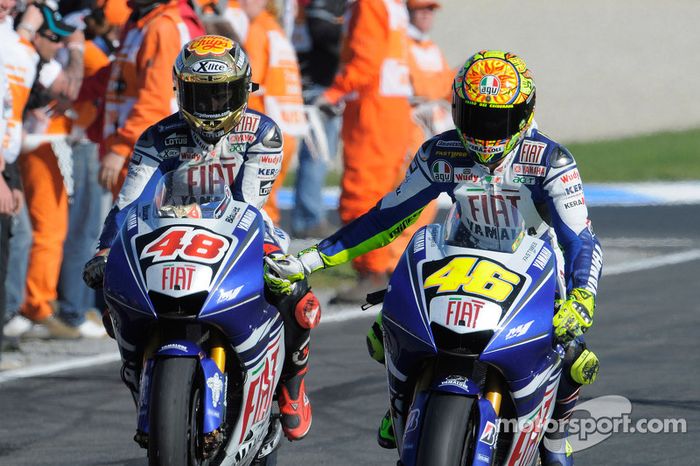 Jorge Lorenzo y Valentino Rossi, FIAT Yamaha Factory Team