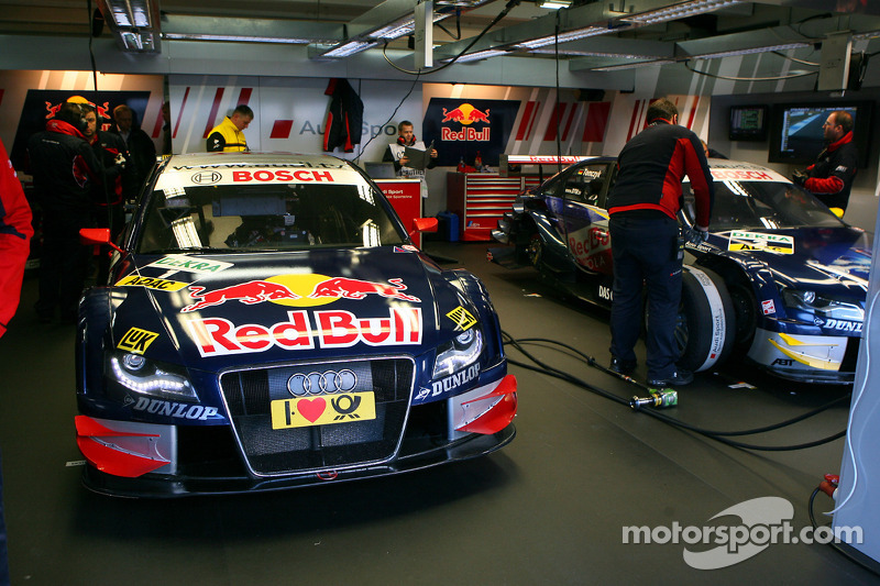Pitbox of Mattias Ekström, Audi Sport Team Abt Sportsline, Audi A4 DTM and Martin Tomczyk, Audi Pitbox of Mattias Ekström, Audi Sport Team Abt Sportsline, Audi A4 DTM and Martin Tomczyk, Audi