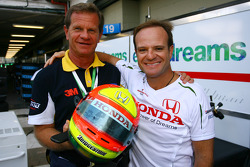 Ingo Hoffmann, Former Grand Prix Driver with Rubens Barrichello, Honda Racing F1 Team who is using his helmet livery for the Grand Prix weekend