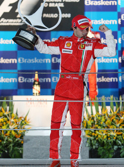Podium: race winner Felipe Massa