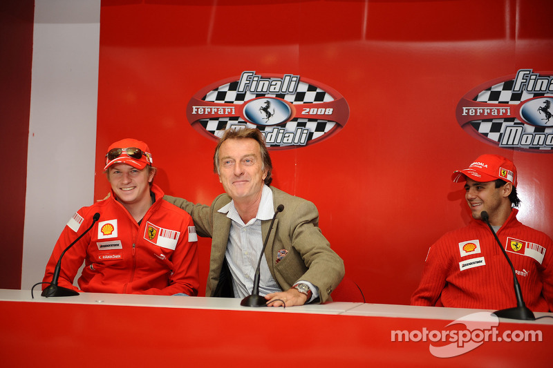 basın toplantısı: Kimi Raikkonen, Luca di Montezemolo ve Felipe Massa