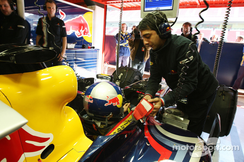Sébastien Loeb au volant d'une Red Bull en 2008