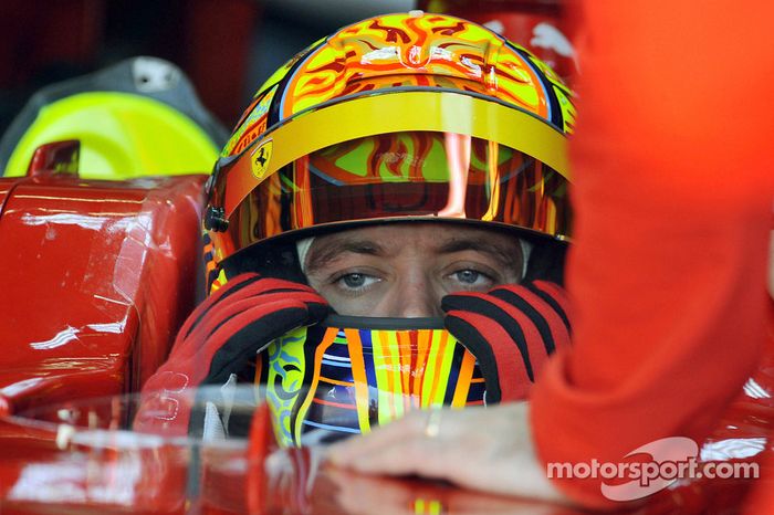 Valentino Rossi en el Ferrari F2008