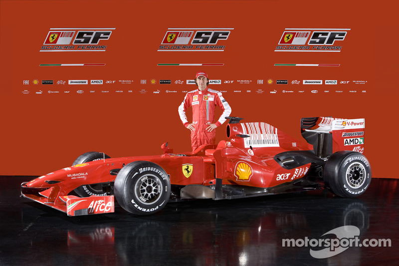 Luca Badoer with the new Ferrari F60