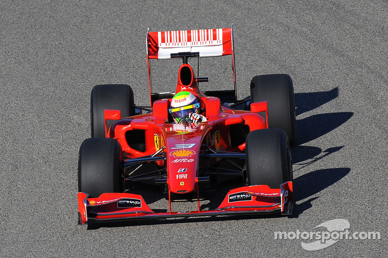 Felipe Massa tests the new Ferrari F60