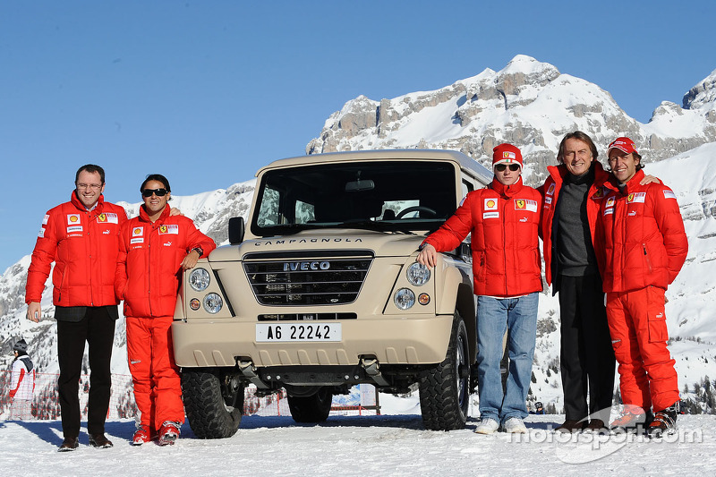 Stefano Domenicali, Felipe Massa, Kimi Raikkonen, Luca di Montezemolo ve Luca Badoer