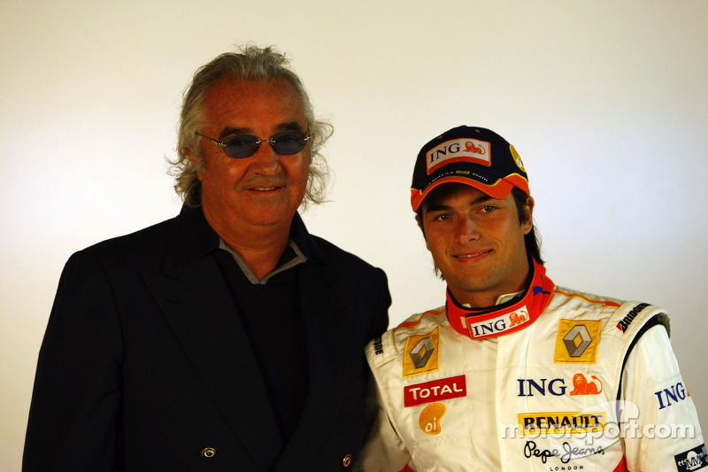 Flavio Briatore and Nelson A. Piquet