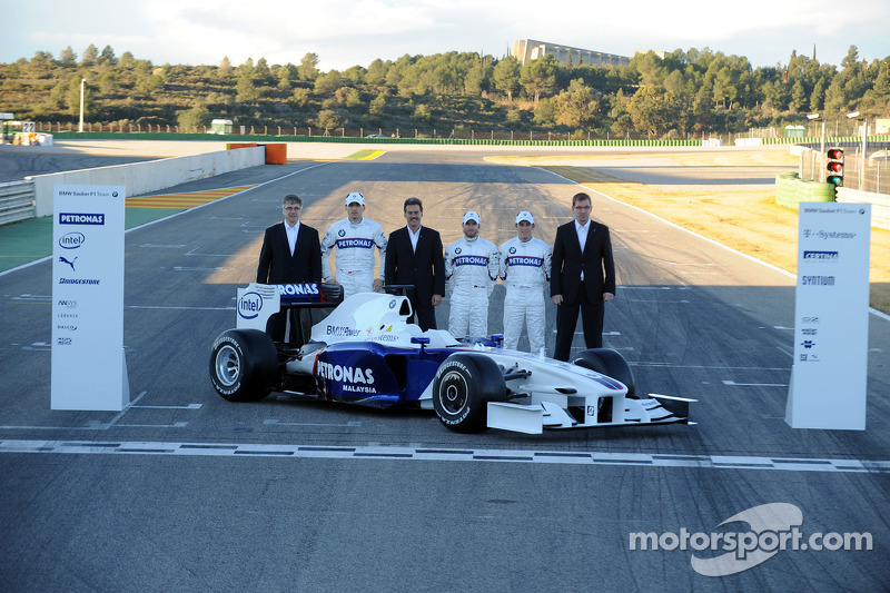 Walter Riedl, Robert Kubica, Dr. Mario Theissen, Nick Heidfeld, Christian Klien ve Markus Duismann v