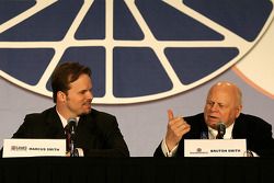 Speedway Motorsports Inc. CEO and Chairman of the Board Bruton Smith and General Manager of Lowe's Motor Speedway Marcus Smith