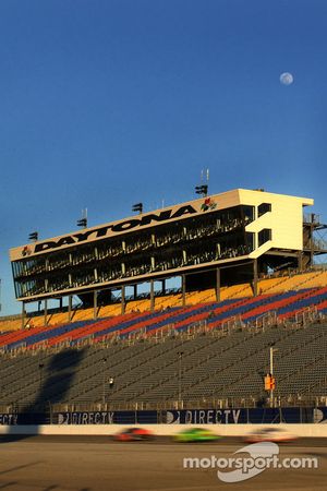 Full moon rising over Superstretch grandstand