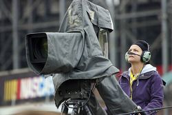 TV crews broadcast the events