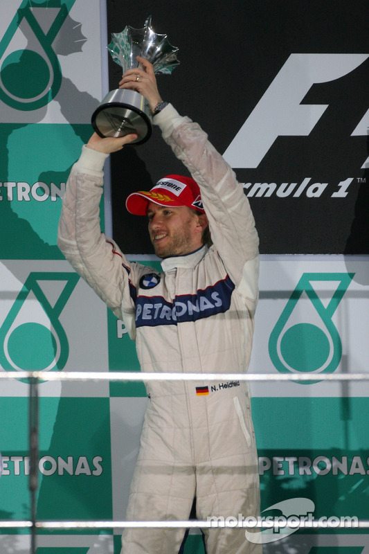 Podio: Nick Heidfeld, BMW Sauber F1 Team el segundo lugar