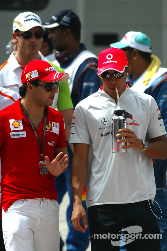 Felipe Massa and Lewis Hamilton