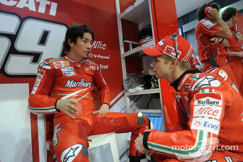 Nicky Hayden, Ducati Marlboro Team, y Casey Stoner, Ducati Marlboro Team