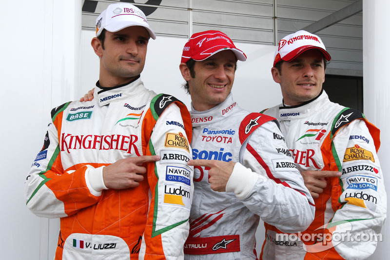 Vitantonio Liuzzi, Test Pilotu, Force India F1 Team, Jarno Trulli, Toyota Racing, Giancarlo Fisichel