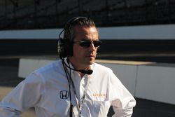 Eric Bachelart after Alex Tagliani, Conquest Racing is bumped by Ryan Hunter-Reay, Vision Racing