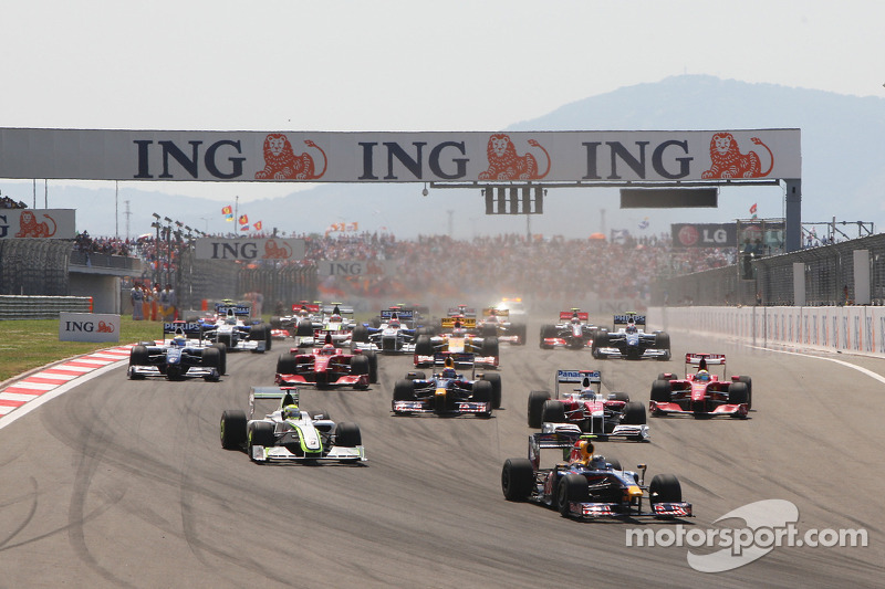 Sebastian Vettel, Red Bull Racing ve Jenson Button, Brawn GP, start