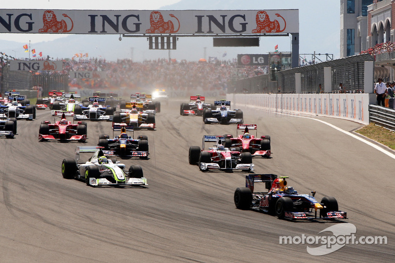 Sebastian Vettel, Red Bull Racing ve Jenson Button, Brawn GP, start