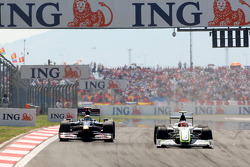 Sebastien Buemi, Scuderia Toro Rosso, Rubens Barrichello, Brawn GP