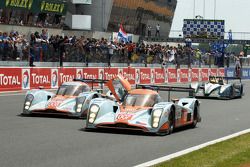 #007 AMR Eastern Europe Lola Aston Martin: Stefan Mücke, Jan Charouz, Tomas Enge, #008 Aston Martin Racing Lola Aston Martin: Anthony Davidson, Jos Verstappen, Darren Turner