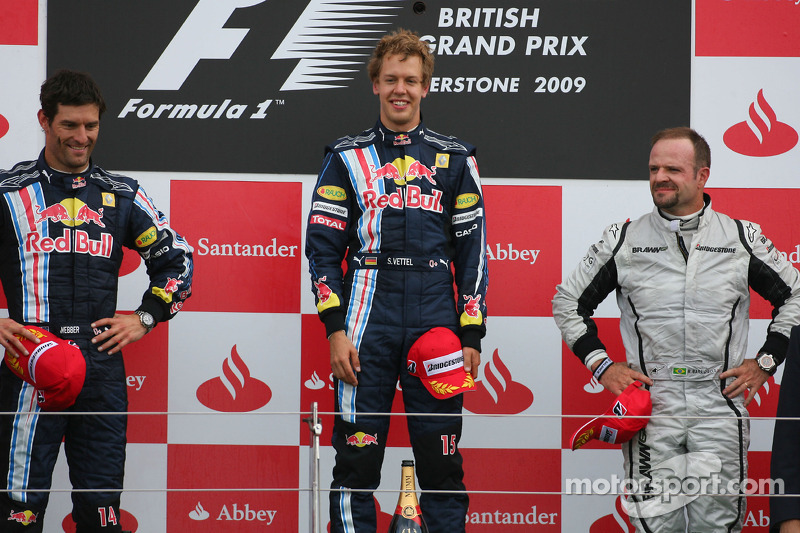 2009: 1. Sebastian Vettel, 2. Mark Webber, 3. Rubens Barrichello