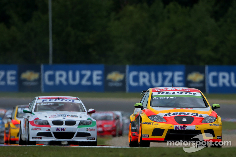 Gabriele Tarquini, Seat Sport, Seat Leon 2.0 TDI y Alex Zanardi, BMW Team Italy-Spain, BMW 320si