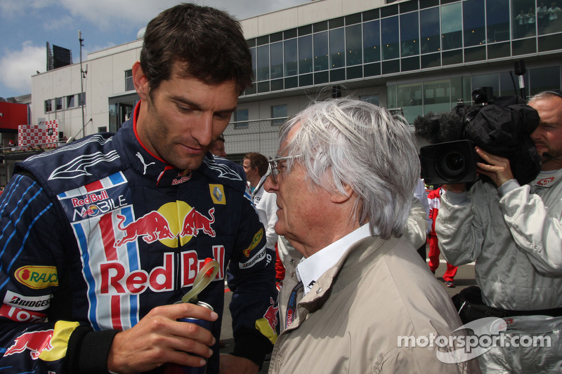 Mark Webber, Red Bull Racing, mit Bernie Ecclestone