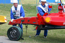 La Ferrari accidentée de Felipe Massa