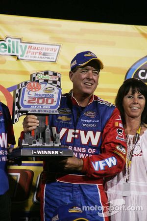 Victory lane: race winner Ron Hornaday celebrates with his team