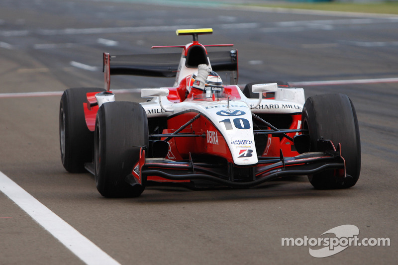 Nico Hulkenberg crosses the line to take victory