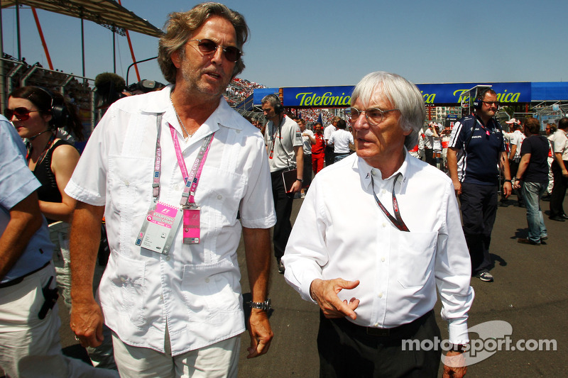 Eric Clapton en Bernie Ecclestone