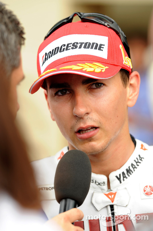 Ganador de la carrera Jorge Lorenzo, Fiat Yamaha Team