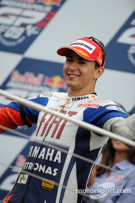 Podio: ganador de la carrera Jorge Lorenzo, Fiat Yamaha Team