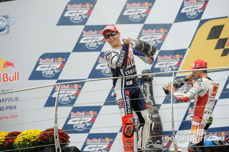 Podio: ganador de la carrera Jorge Lorenzo, Fiat Yamaha Team