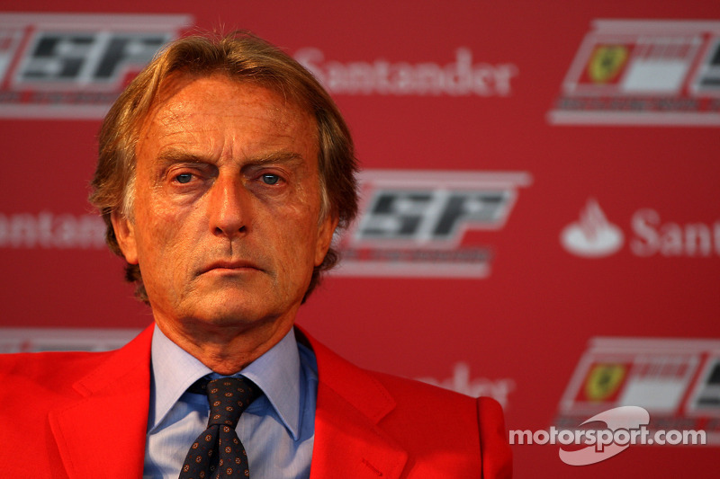 Luca di Montezemolo Ferrari Başkanı announces a five year partnership for Santander ve Ferrari team