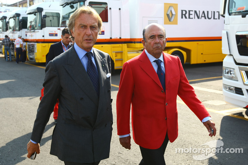 Alfredo Saenz CEO Grupo Santander ve Luca di Montezemolo, Scuderia Ferrari, FIAT Yönetim Kurulu Başk