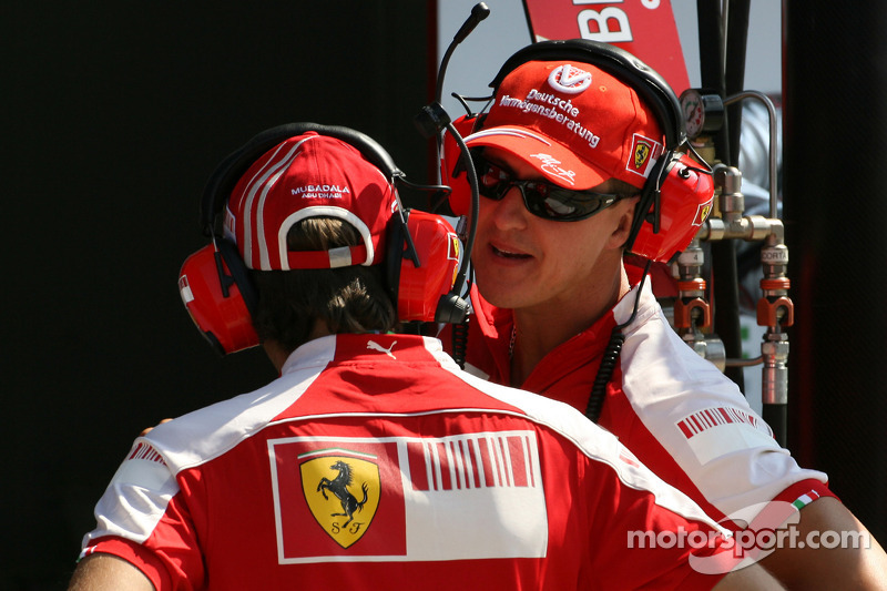 Luca Badoer, et Michael Schumacher, Scuderia Ferrari