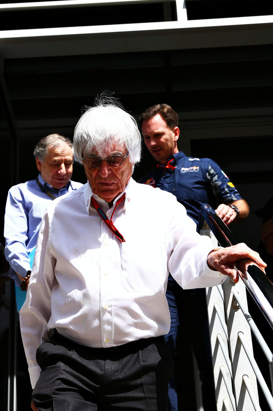 Bernie Ecclestone, Jean Todt, Presidente de la F1A y Christian Horner, Red Bull Racing Team