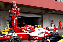 Nico Hulkenberg celebrates his victory