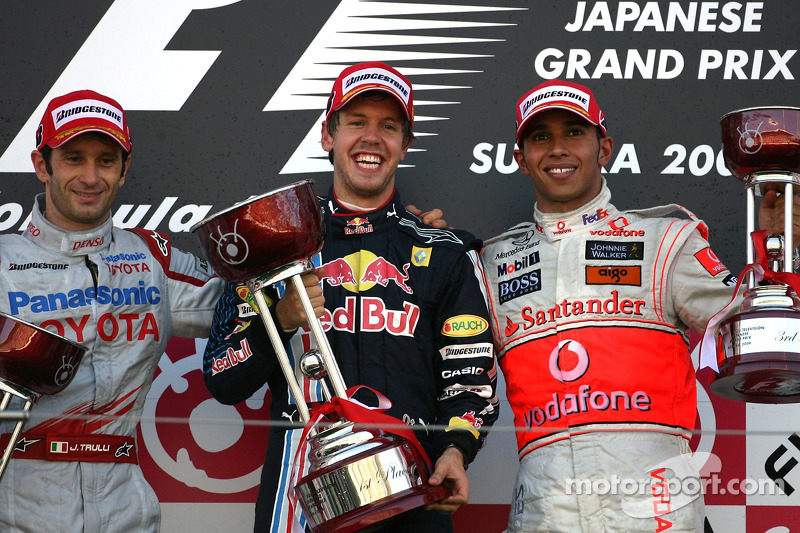 2009: 1. Sebastian Vettel, 2. Jarno Trulli, 3. Lewis Hamilton