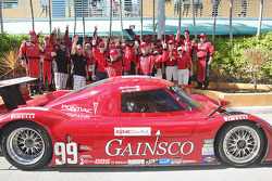 Grand Am Rolex Series 2009 DP champions Jon Fogarty and Alex Gurney celebrate with Bob Stallings Racing team members