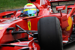 First roll out of Felipe Massa, Scuderia Ferrari in a privately-owned two-year-old F2007 with slick GP2-spec tyres